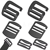 WADORN 6Pcs 3 Style Zinc Alloy Adjustable Buckles FIND-WR0010-85-1