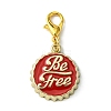 Beer Cap Alloy Enamel Pendants Decorations HJEW-JM01251-2