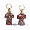 Assembled Synthetic Bronzite and Imperial Jasper Openable Perfume Bottle Pendants LS-G-S366-057C-2