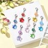 Glass Star Pendant Decorations HJEW-JM01151-2