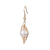 Natural Pearl Pendant Necklace & Dangle Earrings X-SJEW-JS01276-2