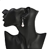 3 Pairs Brass Natural & Synthetic Mixed Stone Dangle Earrings EJEW-JE06588-5