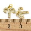 Rack Plating Brass Micro Pave Cubic Zirconia Pendants KK-K386-02G-G-3