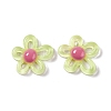 Flower Transparent Resin Cabochons RESI-G041-B01-2