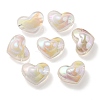 UV Plating Rainbow Iridescent Transparent Acrylic Beads OACR-C007-04B-1