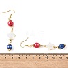 Star Natural Shell & Glass Dangle Earrings EJEW-TA00815-5