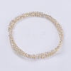 Electroplate Glass Beads Strands GLAA-F077-FR09-2