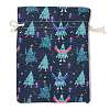 Christmas Theme Cloth Printed Storage Bags ABAG-F010-02C-05-1