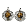 Natural Tiger Eye Pendants G-Q158-03I-1