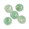 Natural Green Aventurine Donut/Pi Disc Charms G-G142-01P-1