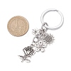 Tibetan Style Alloy Keychains KEYC-JKC01022-3