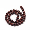 Natural Red Tiger Eye Round Bead Strands G-P072-52-10mm-2