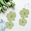 1 Pair Alloy Raffia Grass Stud Earrings EJEW-SP0001-19A-7