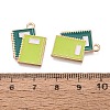 Alloy Enamel Pendants ENAM-Q004-01KCG-16-3