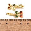Brass Micro Pave Cubic Zirconia Hoop Earrings EJEW-D322-11G-01-5