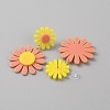 Acrylic Sunflower Dangle Stud Earrings EJEW-WH0011-62P-03-2