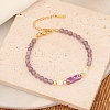 Natural Amethyst Rectangle Beaded Bracelet for Woman PW-WG21593-02-1