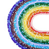 18 Strands 18 Colors Frosted Opaque Glass Beads Strands GLAA-TA0003-40-1