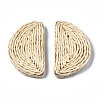Handmade Reed Cane/Rattan Woven Beads WOVE-S119-20B-3