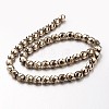 Electroplate Non-magnetic Synthetic Hematite Beads Strands G-F300-13-06-2