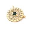 Brass Micro Pave Cubic Zirconia Pendants KK-S510-39G-02-2