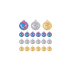 18Pcs 3 Colors 201 Stainless Steel Pendants STAS-DC0013-72-6