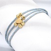 Polyester Multi-Strand Bracelets FB-CBA983F-02G-02-3