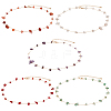 ANATTASOUL 5Pcs 5 Style Natural Mixed Gemstone Chips Beaded Necklace for Women NJEW-AN0001-14-1