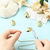 4Pcs 2 Styles Brass Enamel Locket Pendants KK-CJ0005-56-5
