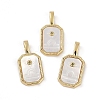 Rack Plating Brass Micro Pave Cubic Zirconia Pendants KK-U032-90G-05-1