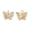 Brass Micro Pave Clear Cubic Zirconia Charms X-ZIRC-Q024-11G-2