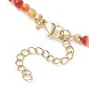 Summer Beach Natural Carnelian Round Beaded Necklaces NJEW-JN05262-04-5