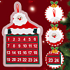 Santa Claus Non-woven Fabric Christmas Countdown 24 Days Calendar Pendant Decoration HJEW-WH0042-84-3