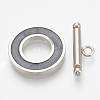 201 Stainless Steel Toggle Clasps LS-STAS-T037-06A-1