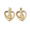 Brass Micro Pave Cubic Zirconia Pendants KK-L243-14G-05-1