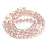 Transparent Electroplate Glass Beads Strands EGLA-A039-T6mm-B26-2