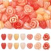 50Pcs 7 Styles Synthetic Coral Beads CORA-FS0001-03-1