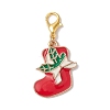 5Pcs Christmas Alloy Enamel Pendant Decorations HJEW-JM02374-4