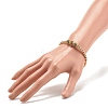 Synthetic Hematite Round Beaded Stretch Bracelet with Cubic Zirconia BJEW-JB07798-01-3