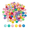 4 Colors Handmade Polymer Clay Beads Strands CLAY-FS0001-06-1