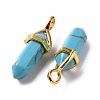 Synthetic Turquoise Pointed Pendants G-K329-11G-3