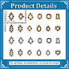 144Pcs 24 Styles Alloy Cabochons Coonector Settings for Rhinestone FIND-PH0028-92-2