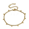 304 Stainless Steel Link & Charm Bracelets for Women BJEW-Z133-03G-2