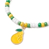 9Pcs Fruit Theme Alloy Enamel Charm Bracelets BJEW-MZ00206-01-3