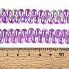 Electroplate Transparent Glass Beads Strands EGLA-N057-01A-08-4
