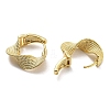 Brass Twist Wave Hoop Earrings EJEW-D067-05G-2