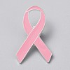 October Breast Cancer Pink Awareness Ribbon Enamel Pins JEWB-WH0010-63P-02-1