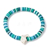12Pcs 12 Colors Polymer Clay Heishi Sufer Stretch Necklaces Set BJEW-JB09910-3