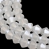 Imitation Jade Electroplate Glass Beads Strands EGLA-F029-J4mm-A06-3