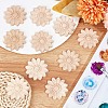 Wood Carved Onlay Applique Craft LS-WOOD-WH0034-11B-4